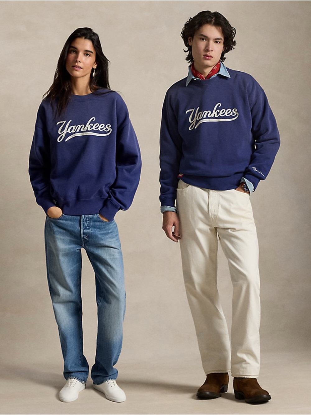 NWT Polo Ralph Lauren Yankees Crewneck Sweatshirt relaxed fit size medium unisex